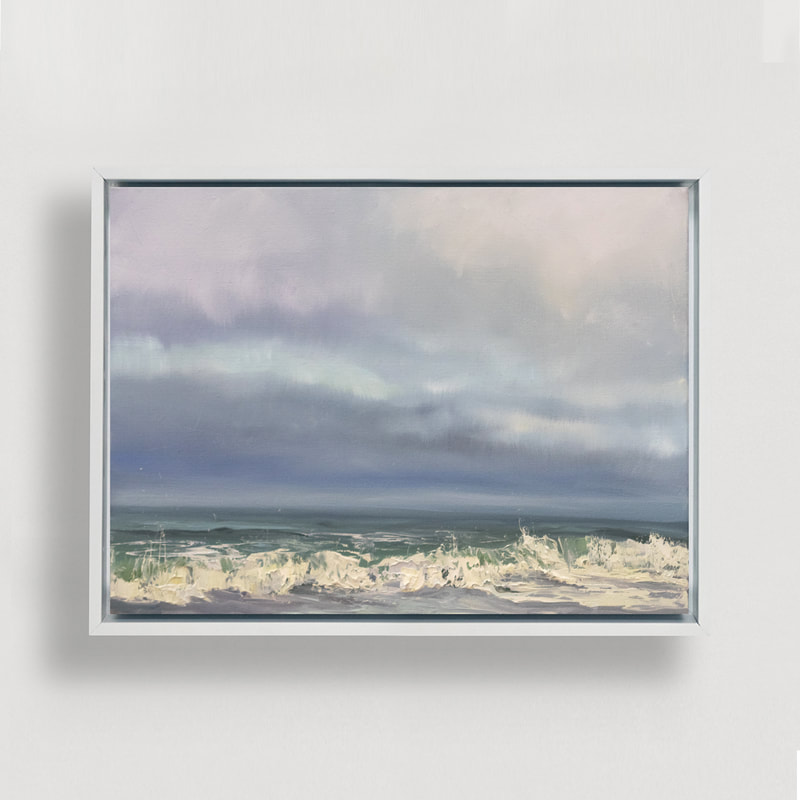 Breaking Through, Seascape, Oil painting by Annie Wildey 