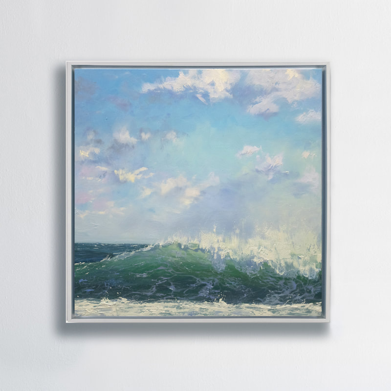 Coastal Breeze II, Seascape, Oil painting by Annie Wildey 